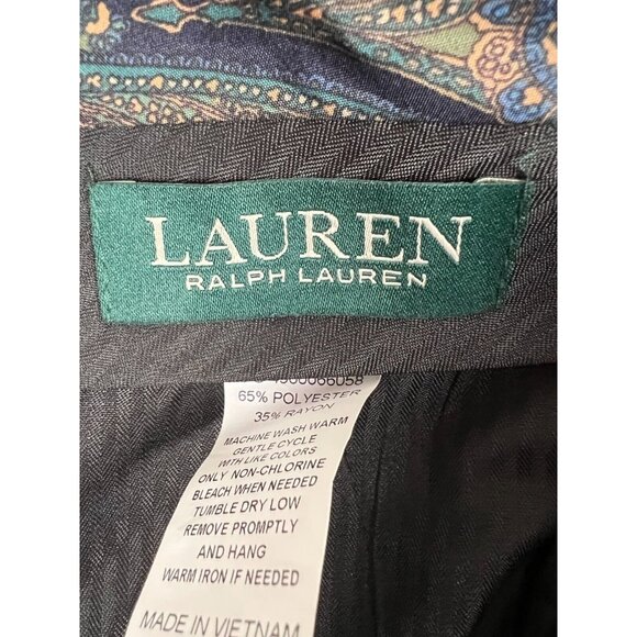 Lauren Ralph Lauren Mens Gray Suit Dress Pants 36x32 Straight Leg Poly/Rayon - Picture 6 of 11